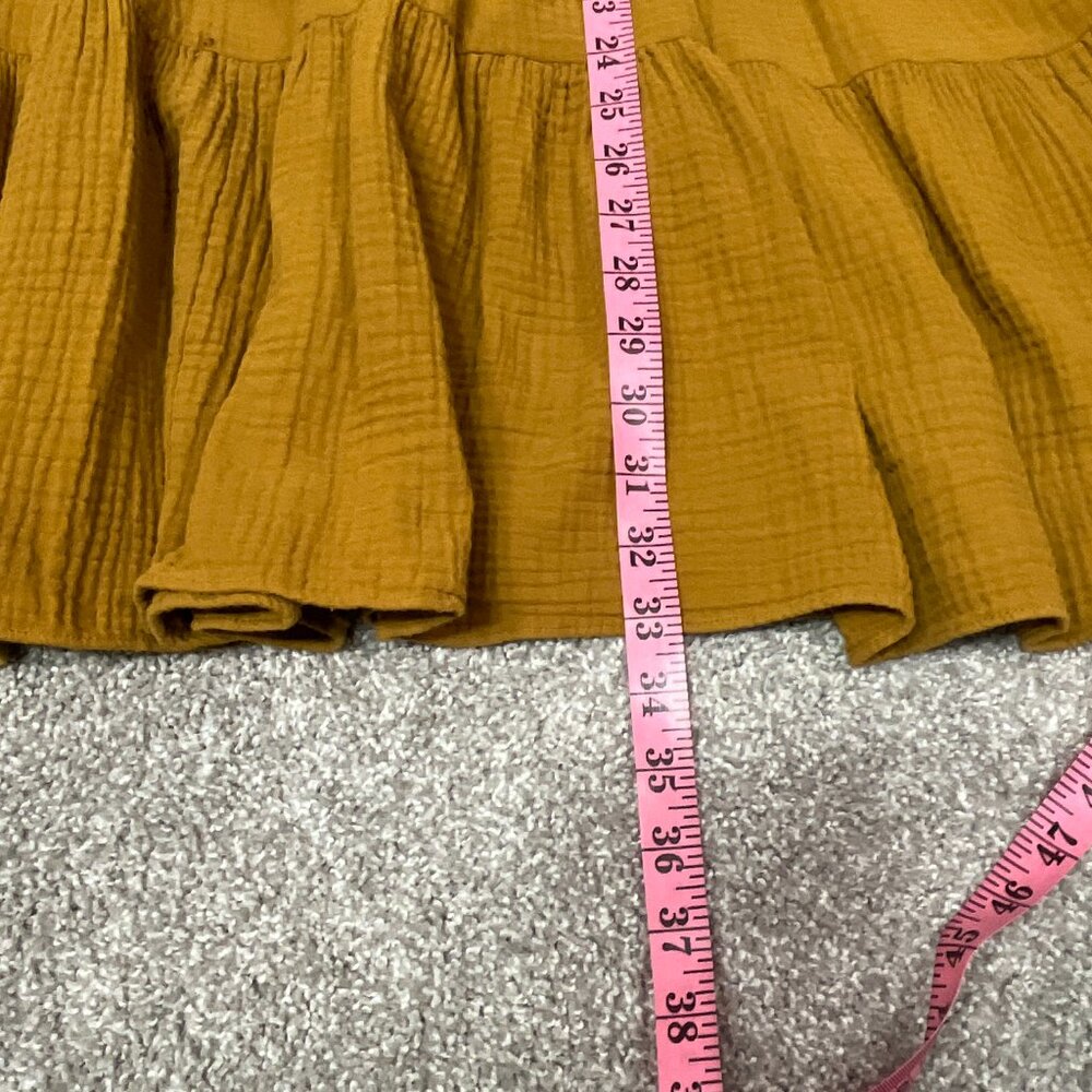 Madewell Lightspun Colette Dress Womens 4 Mini Babydoll Pockets Boho Tiered - Picture 7 of 8